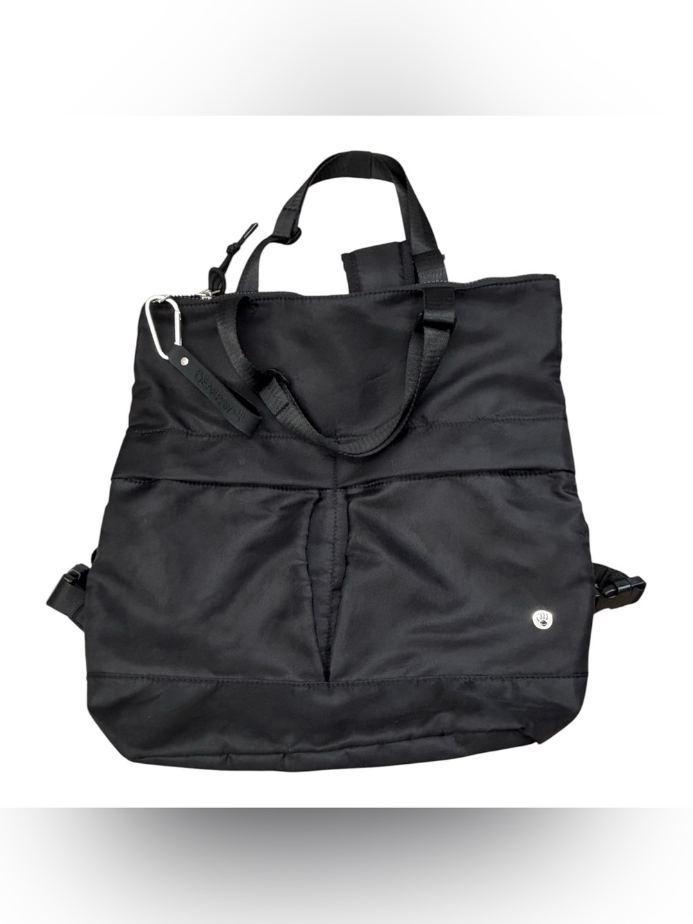 BEARPAW Convertible Nylon Tote Backpack Black Bag
